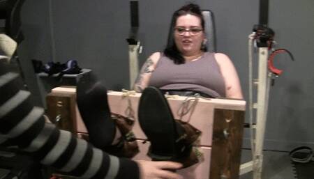 Destiny gets KEELY oin the stocks! "you better strap me in!"