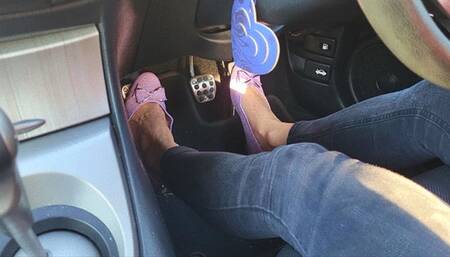 Lavender Ballet Flats Pedal Pumping (mkv)