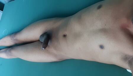 Hot young boy jerking and cummimg hard in his dormitory