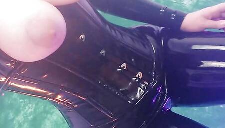 Latex JOI CEI jerk off instructions and cum eating instructor - training - dirty talk - Arya Grander