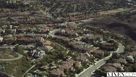 VIXEN Babysitters Kimmy Granger & Sydney Cole FFM Threesome