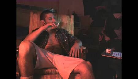 Kicking Back  & Stroking My Cock