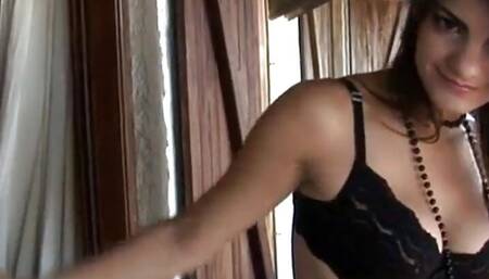 Gorgeous teen cute rain does a striptease