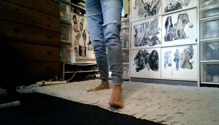 Home from work, self bondage masturbation