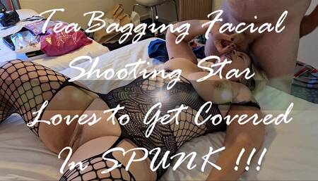 Tea-Bagging Facial - Shooting Star Loves to get Covered in SPUNK