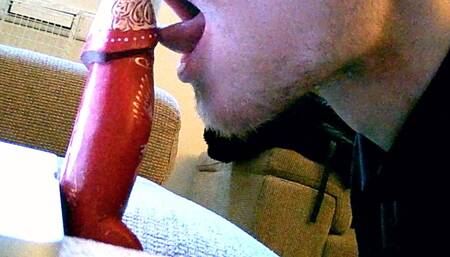 Sensual licking and sucking dildo erotic asmr