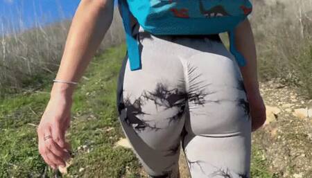 Candid teen hiker ass