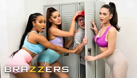 Two Girl Brazzer Hot Xxx - Jenna Foxx, Vanna Bardot & Jasmine Wilde In Personal Trainers Bang Her Porn  Videos - FAPSTER
