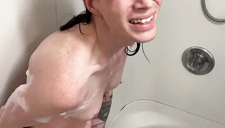 Real Shemale Girls Showers Pics - Tranny Shower (Shemale) Porn Videos (6) - FAPSTER
