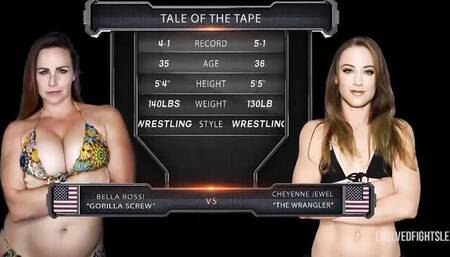 Evolved Fights Lez featuring Cheyenne Jewel and Bella Rossi's bella rossi dirt