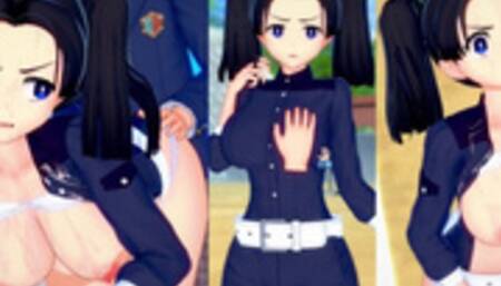 [Hentai Game Koikatsu! ]Have sex with Big tits Demon Slayer Aoi Kanzaki.3DCG Erotic Anime Video.