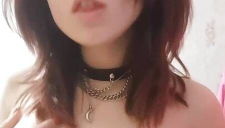 Home day gentle striptease, masturbation with orgasm. Close-up