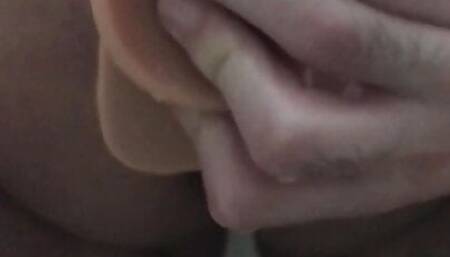 Sissy takes dildo in the shower