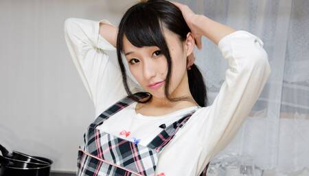 Hot natural girl Sayaka Nanairo cooking and fucking