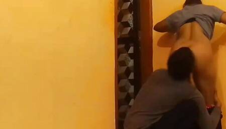 Indian hot girls caught by friend during of washroom then fuck ass hole