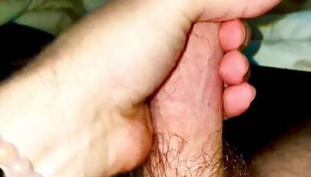 Solo big white cock masturbation!