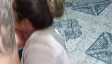 My STEPSISTER interrupts my cleaning because she wants to fuck, she is very slutty