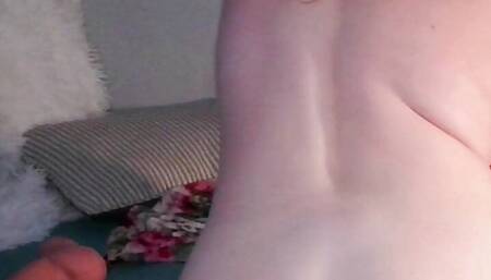 Redhead & black dildo in ass