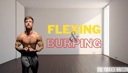 Muscular jock Flexing and burping