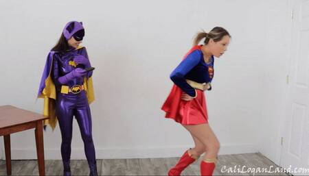 Remote Controlled Heroines: Mesmerized Embarrassment Cosplay starring Nikki Brooks as Supergirl and Cali Logan as Batgirl