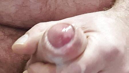 Daddy Bear precum and cum on you with uncut big bear cock