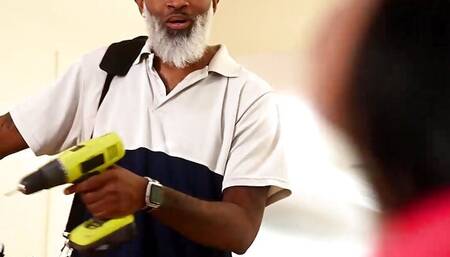 PORNSTARPLATINUM Ebony Mocha Menage Seduces BBC Plumber