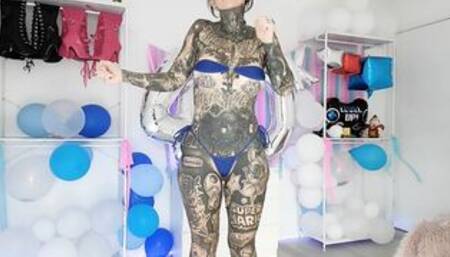 Teeny Tiny blue Micro Bikini try on Haul Melody Radford Onlyfans