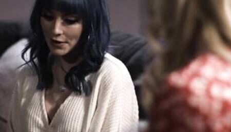 Babe consoled by lesbian MILF landlady