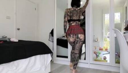 Short Black And Red Lingerie Skirt Try On Haul Closeup Melody Radford Onlyfans