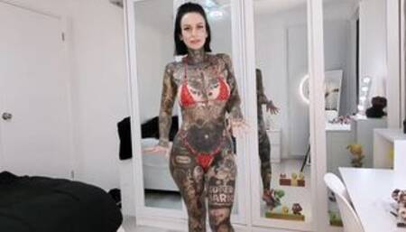 Red and Black Poker Dot Micro Bikini Try On Haul Melody Radford Onlyfans