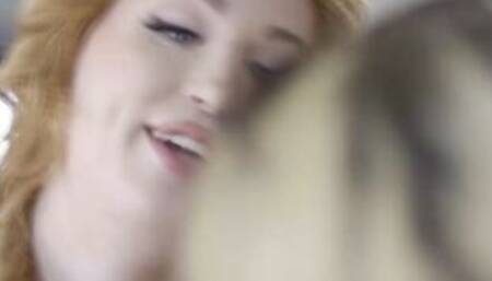 Latina transsexual licks and fucks busty female friends pussy