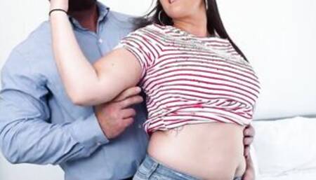 Melanie Hicks and Sergeant Miles fuck Dani Blu like a slutty whore