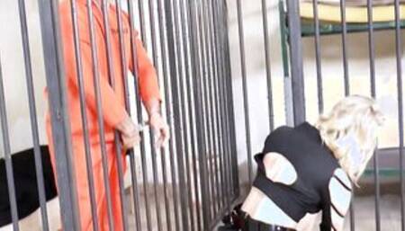 Female prison guard Ash Hollywood screws rough an inmate stallion (short version)