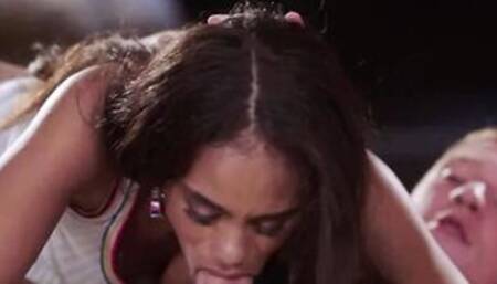 Emily Willis and Scarlit Scandal are sucking and fucking the lucky dick 2