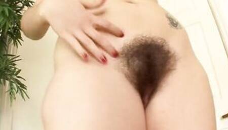 Very unshaved pits and vagina sexy Simone Delilah twat rubbing