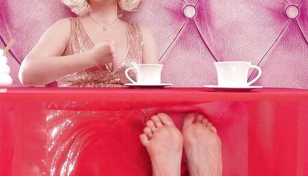 Foot Fetish sexy FemDom POV video - dirty talk humiliation solo female domination (Arya Grander) JOI