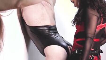 two eastern Domintrixes vs one White Sissy