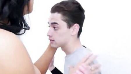 Curvaceous Sybil Stallone spotted and banging stepson