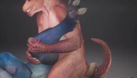 Wild Life Dragon Dyke Love Red & Blue Scalie