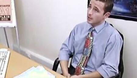 the boss invited a new employee to his office and tested her