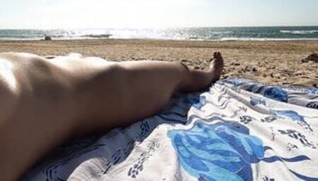 AT THE BEACH I take off my underwear a voyeur turns around me