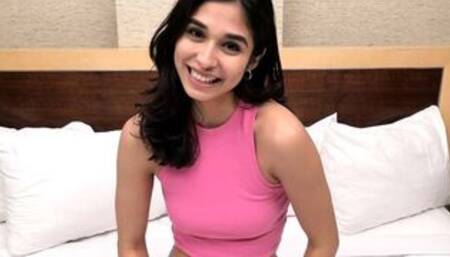 Super hot tall and skinny 19yr old stars in this POV video