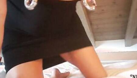 nippleringlover turned on cougar rubbing pierced snatch gigantic nipple rings intense