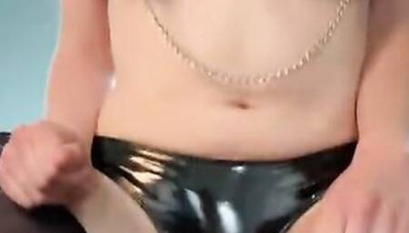 Gagged and clamped fetish hoe stretching with big bad dragon