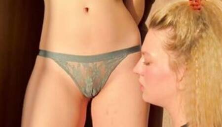 Lesbians Aurora Sky and Camille Squirrel masturbate each other after juicy licking