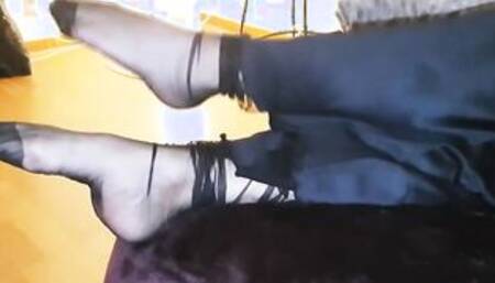 Welcome home darling. Major tights tease