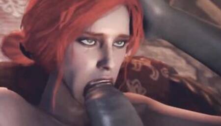 Witcher Sex - Triss Merigold fucks into All Holes. Anal Porn, head and Facial Cummed