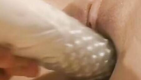 Vintage MILF Solo maturbation with new Sex Toy