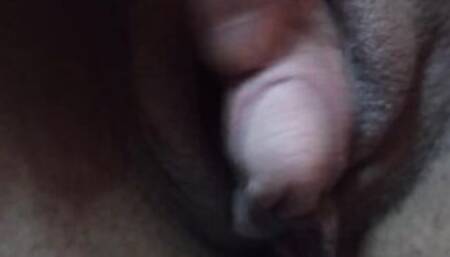 Such a huge clitoris needs to be jerked off often