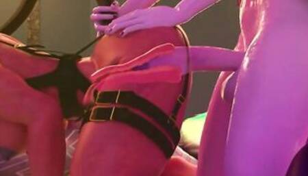 Phylia and Amaranth Futa Anal Cummed with X Ray (with sound) 3d animation anime animated game ASMR